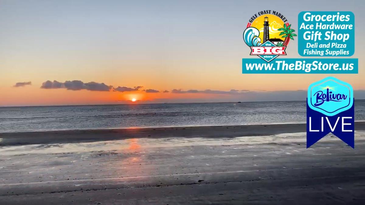 Painted Sky Sunrise and Texas Beachfront Holiday On Bolivar Peninsula.