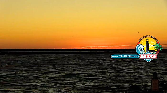 Painted Sky Sunrise Beachfront In Crystal Beach Texas On Bolivar Peninsula.