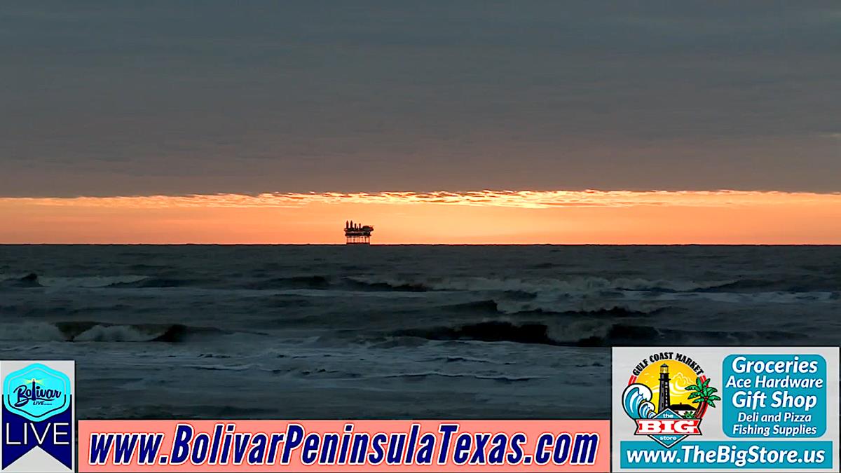 Painted Sky Sunrise On Bolivar Peninsula.