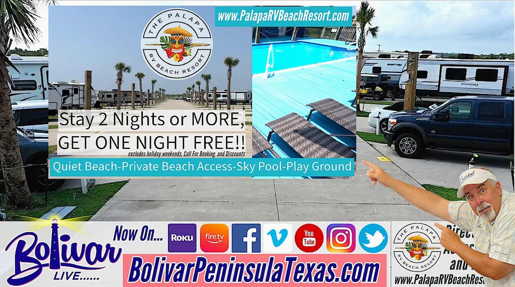 Palapa RV Beach Resort End Of Summer Special, Stay 2 Nights Or More, Get One FREE.