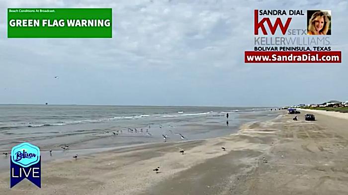 Peaceful Day Beachfront In Crystal Beach, Texas.