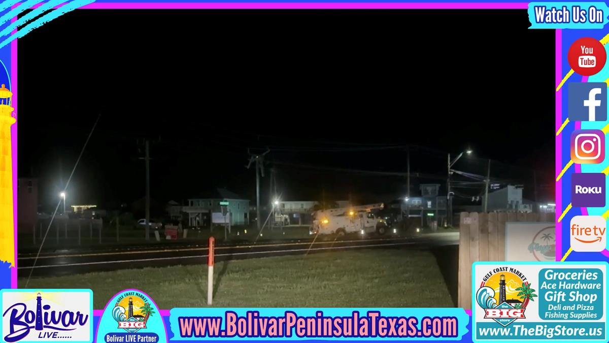 Power Outage Set For 11pm Tonight On Most Of Bolivar Peninsula For Repairs From Lightning.