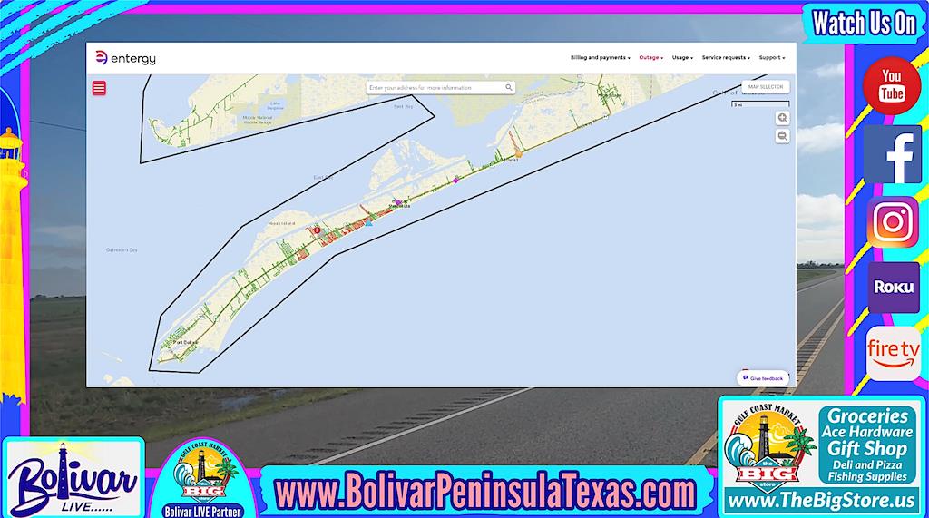 Power Turned On For Many On Bolivar Peninsula, More To come Soon.