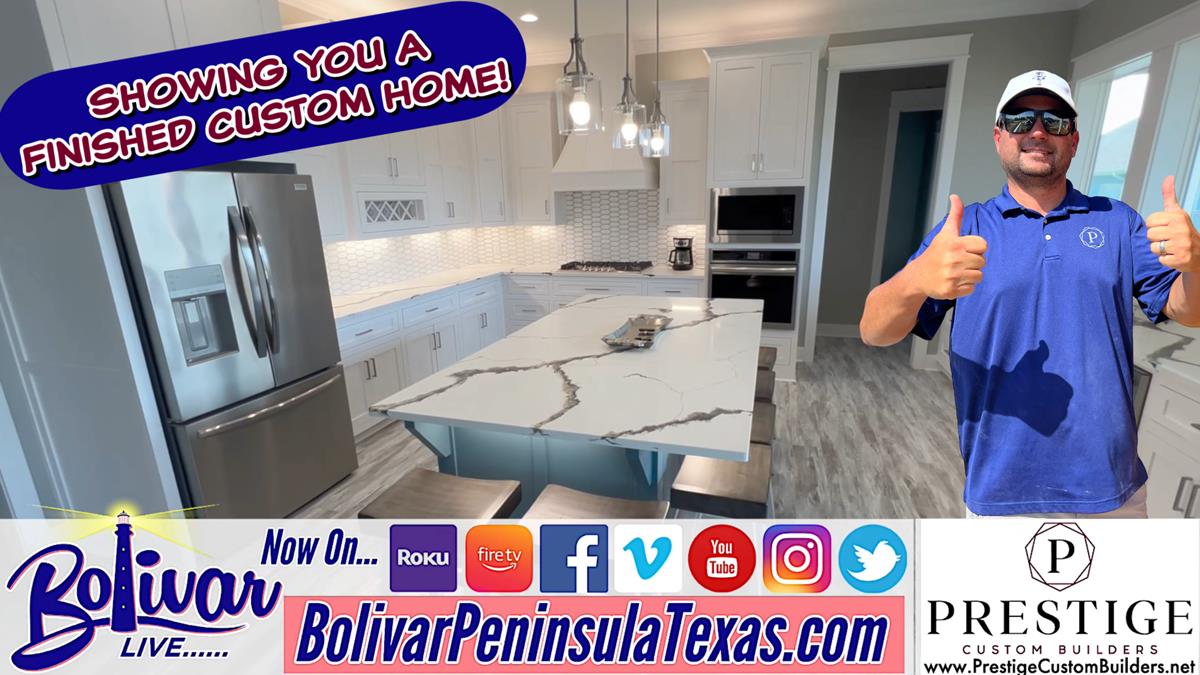 Prestige Custom Builders, Showing You One Of Their Homes In Crystal Beach, Texas.