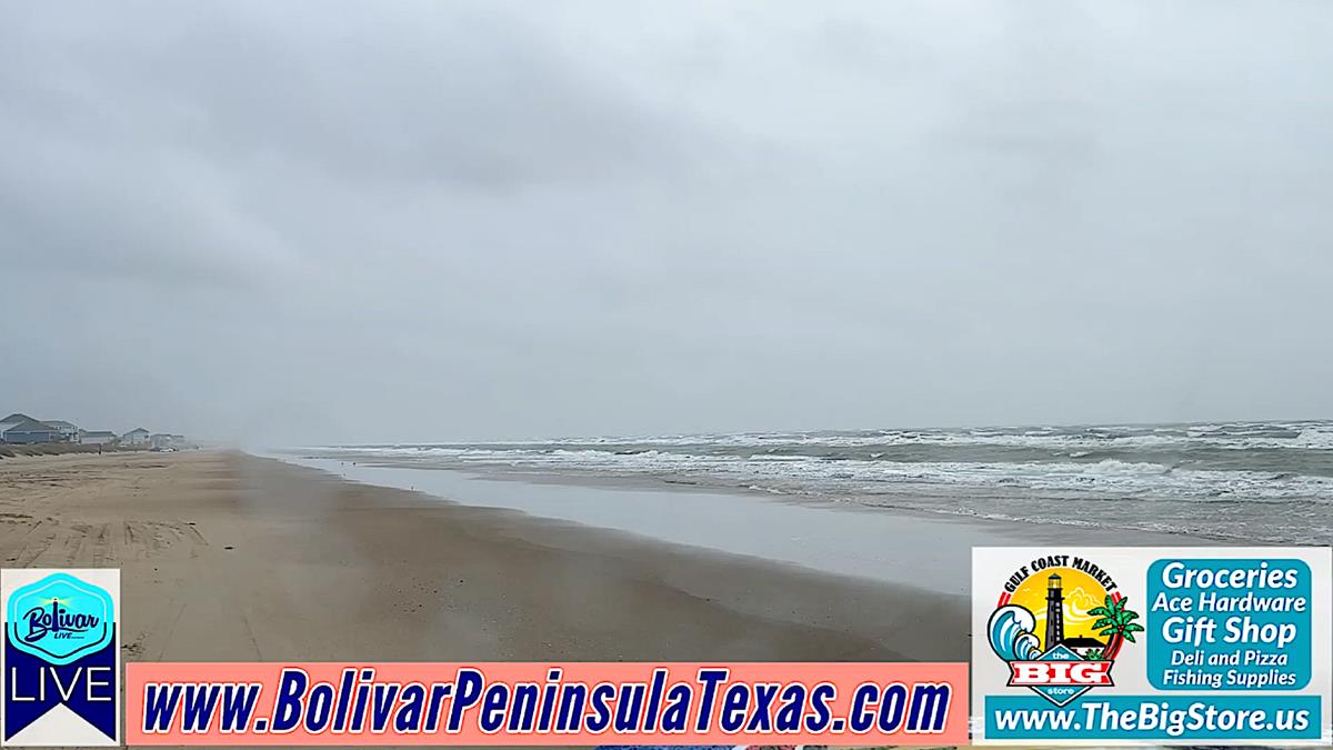 Rain and Front Moves Across Bolivar Peninsula Today.