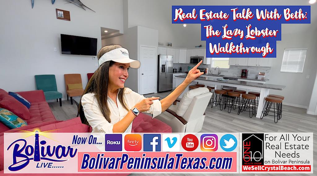 Real Estate talk With Beth, Beach Home For Sale, The Lazy Lobster.