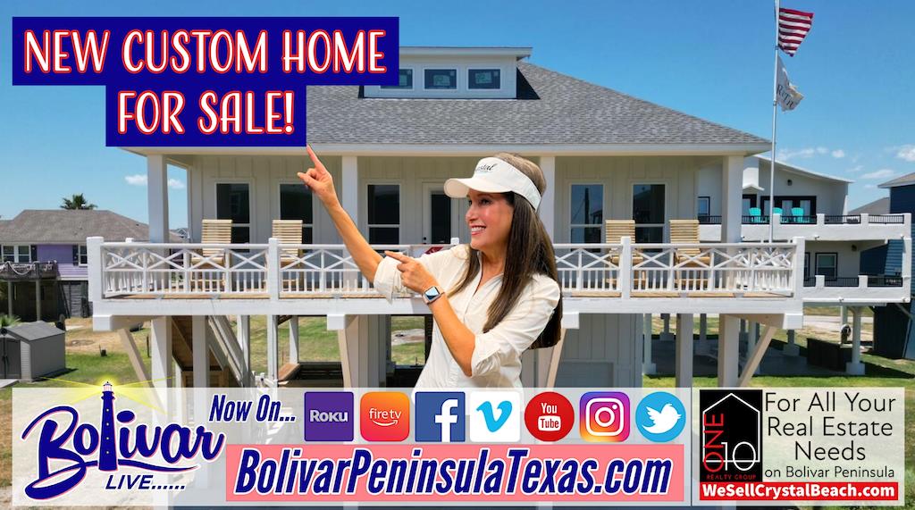 Real Estate Talk With Beth, NEW Custom Beach Home For Sale, 1957 Ave I In Crystal Beach, Texas.
