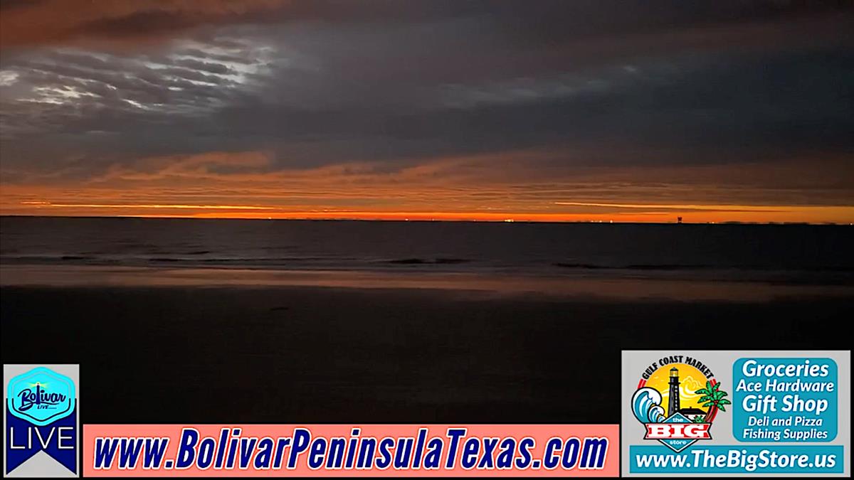 Red Sky In The Morning On Bolivar Peninsula.