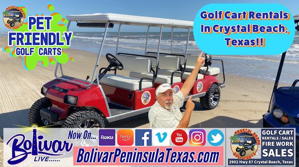 Ride The Beach On A Golf Cart From, Crystal Beach Golf Carts.