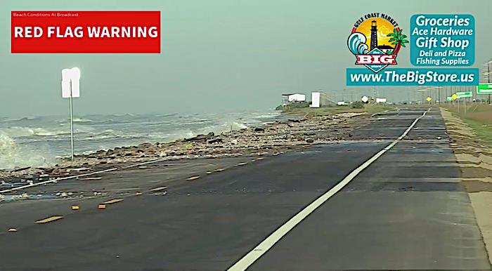 Rising Tides From Cristobal On Bolivar Peninsula Hampers Hwy 87.