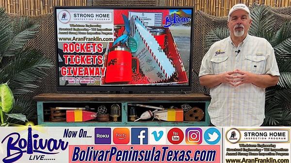 Rockets Tickets Giveaway, Bolivar Peninsula.