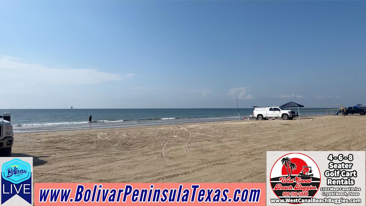 Saturday Lunch Time View, Beachfront, Crystal Beach, Texas.