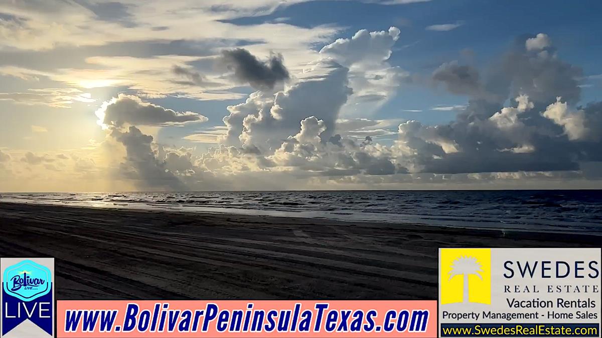 Saturday Morning Beachfront View, Crystal Beach, Texas.