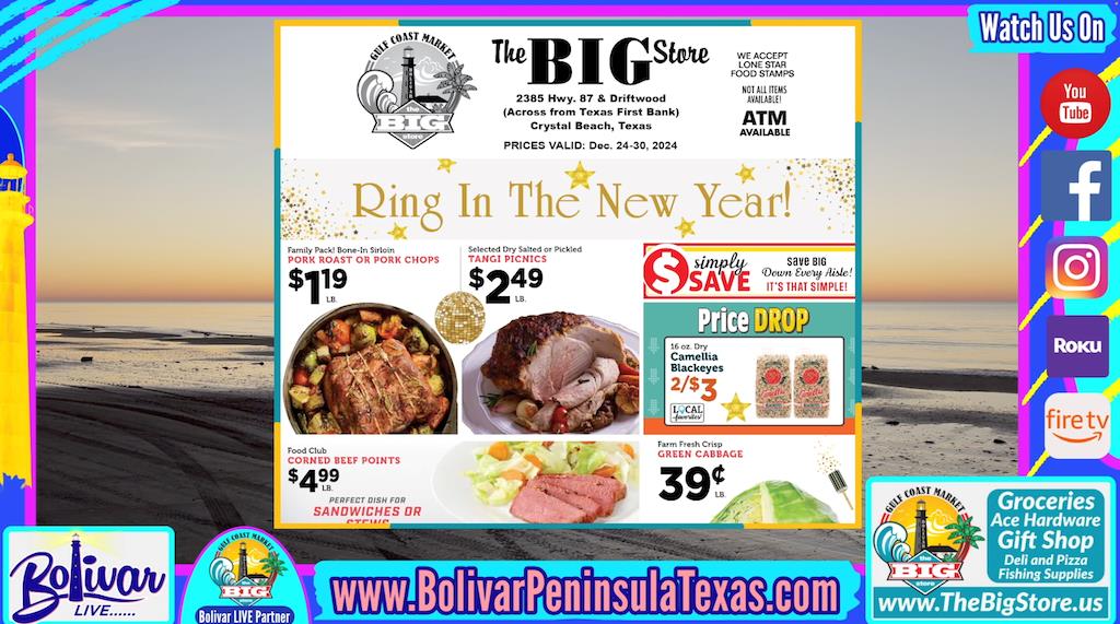 Stock Up For  New Years  Celebration With The Big Store On Bolivar Peninsula