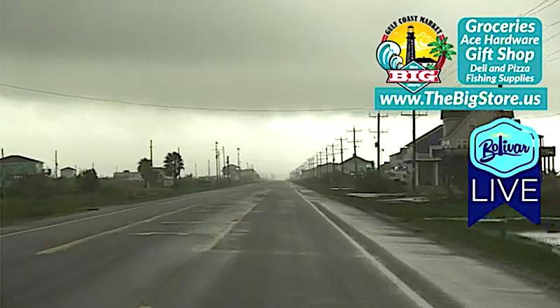 Storm Surge And Elevated Tides Hit Bolivar Peninsula Overnight, TxDot Cleaning Hwy 87.