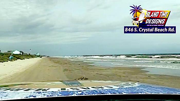 Sunday Afternoon Drive Beachfront In Crystal Beach, Texas