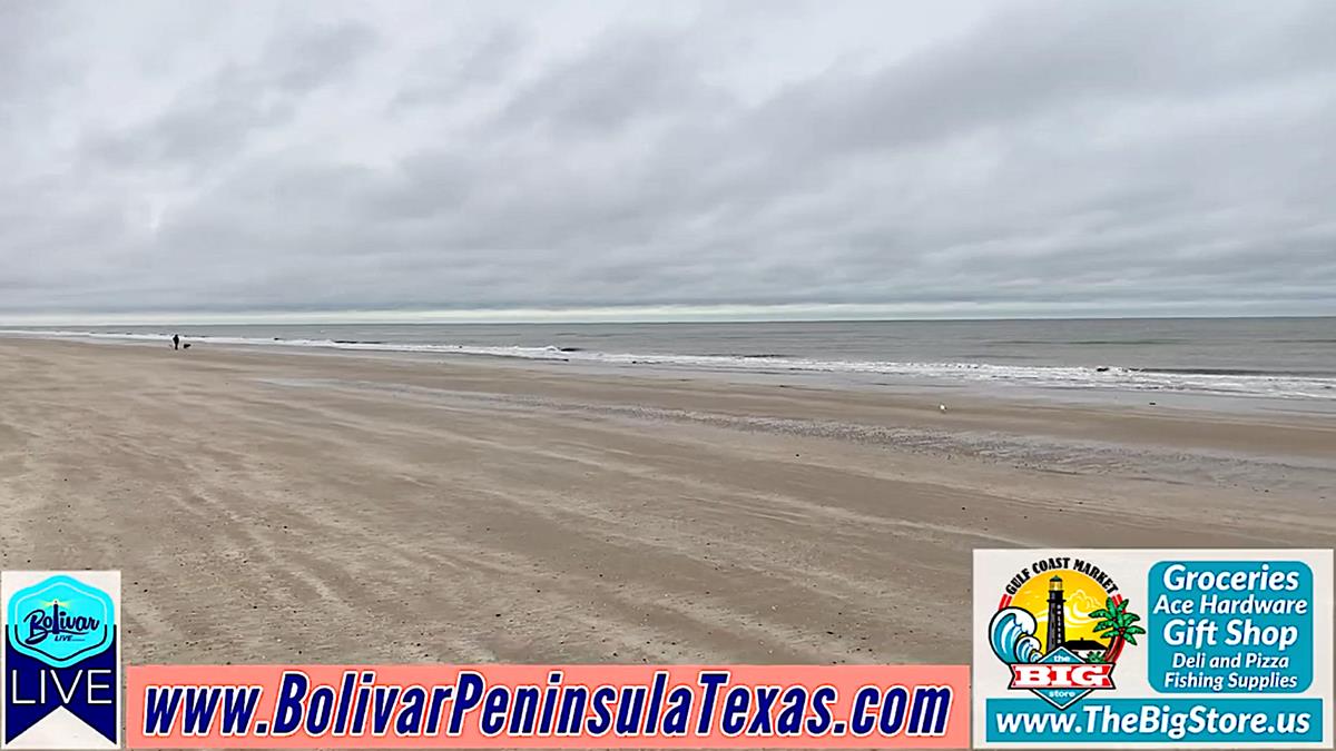 Sunday Morning Beachfront Drive On Bolivar Peninsula.