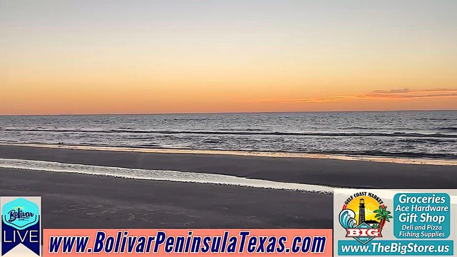 Sunday Morning View, Beachfront, On Bolivar Peninsula, Texas.