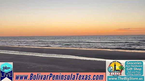 Sunday Morning View, Beachfront, On Bolivar Peninsula, Texas.