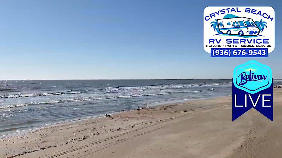 Sunny Skies Beachfront, And Warm Weather In Crystal Beach, Texas.