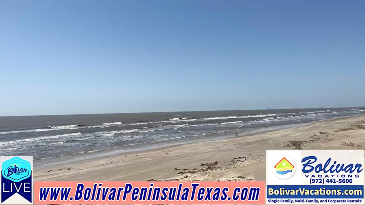 Sunny Skies Beachfront On Bolivar Peninsula, Texas.