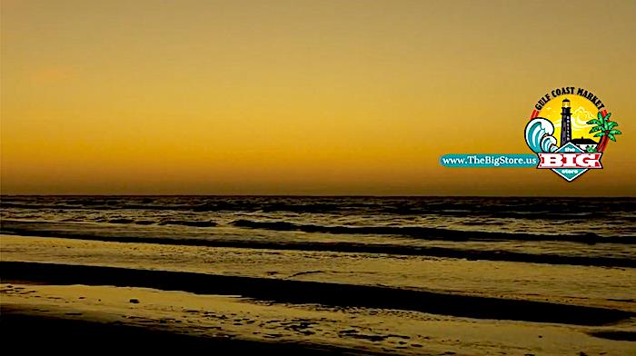Sunrise On The Upper Texas Coast With Bolivar LIVE, In Crystal Beach, Texas.