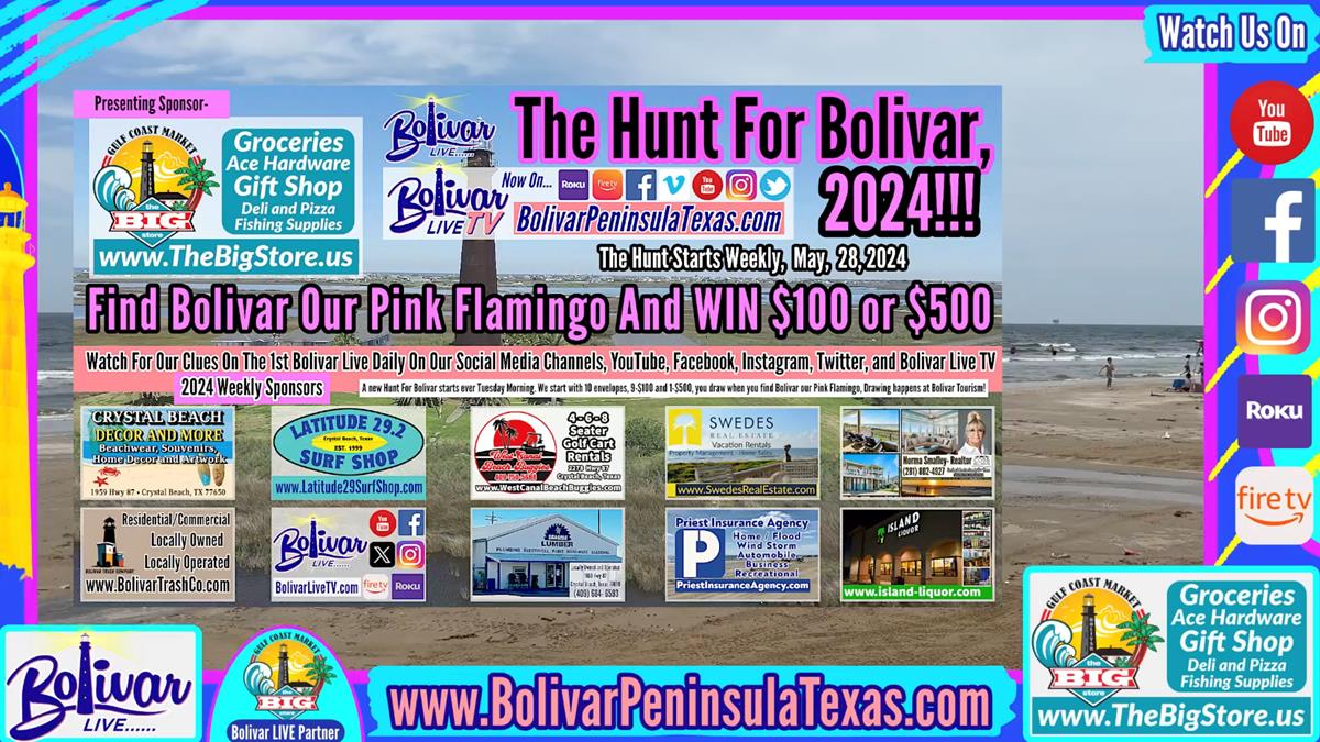 Take A Texas Beach Vacation, Weekend Getaway Or Weeklong Vacation On Bolivar Peninsula.
