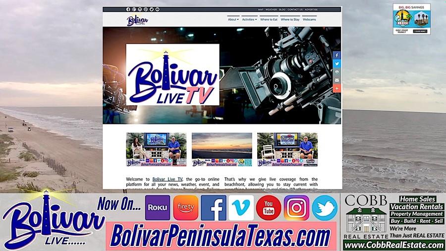 Texas Beach Vacation Shows, On Bolivar Live TV.