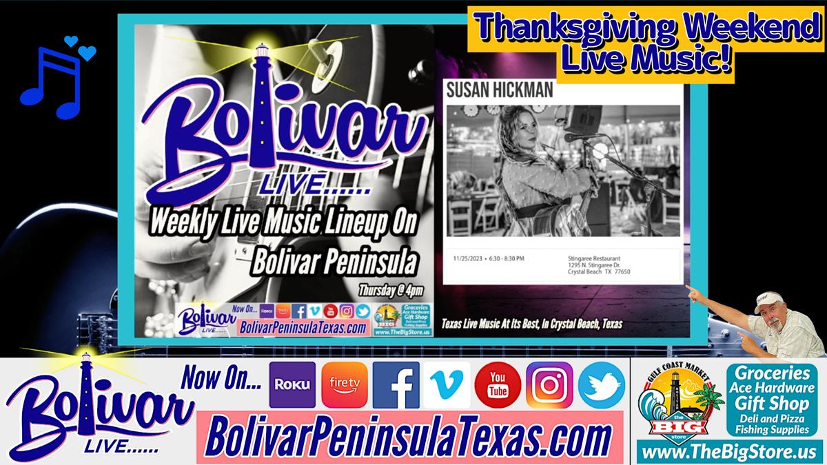 The Live Music Line Up For Thanksgiving Weekend On The Upper Texas Coast.
