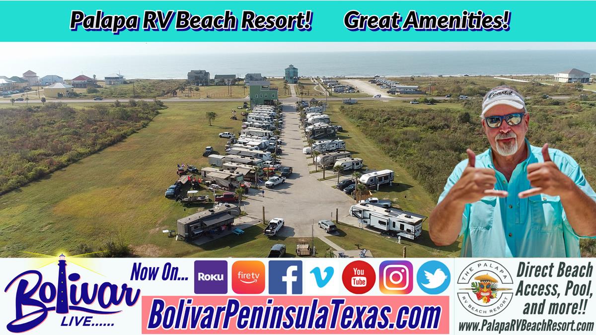 The Palapa RV Beach Resort On Bolivar Peninsula, Texas!