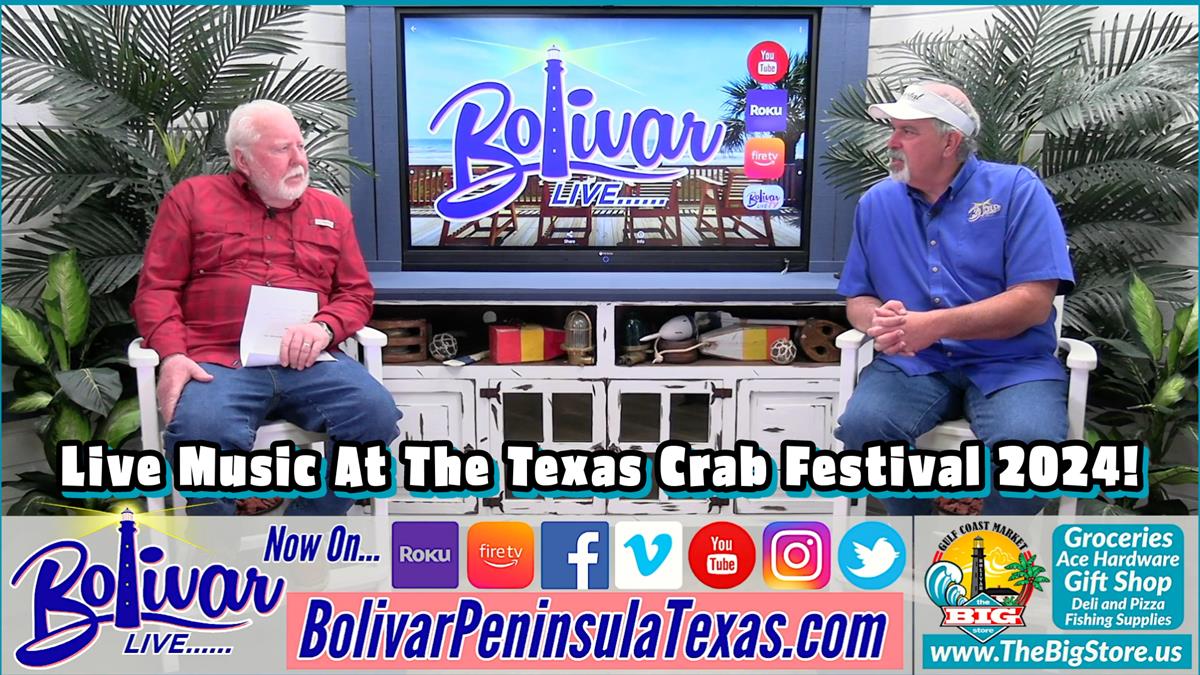 The Texas Crab Festival 2024 Live Music On Bolivar Peninsula, Texas.