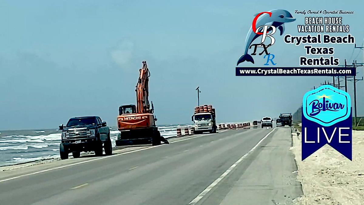 TxDot Secures Contractor For Emergency Maintenance On Hwy 87 On Bolivar Peninsula.