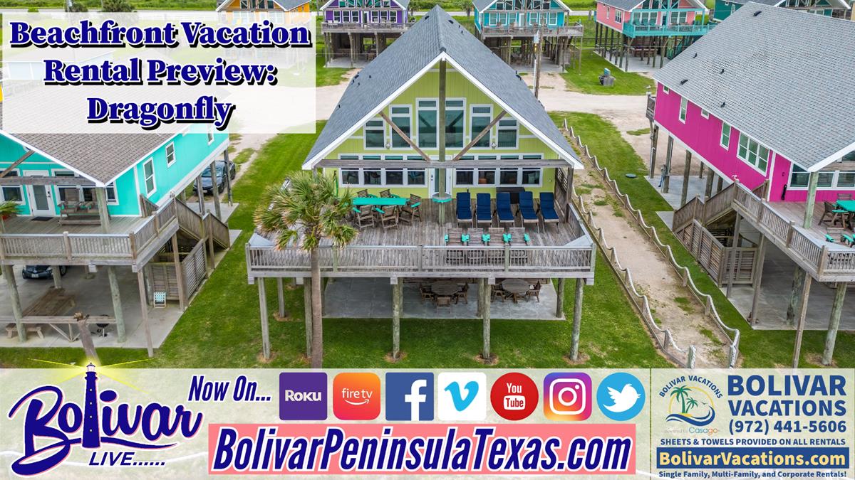 Vacation Rental Preview On Bolivar Peninsula, Texas. A Look Inside This Beachfront Home.