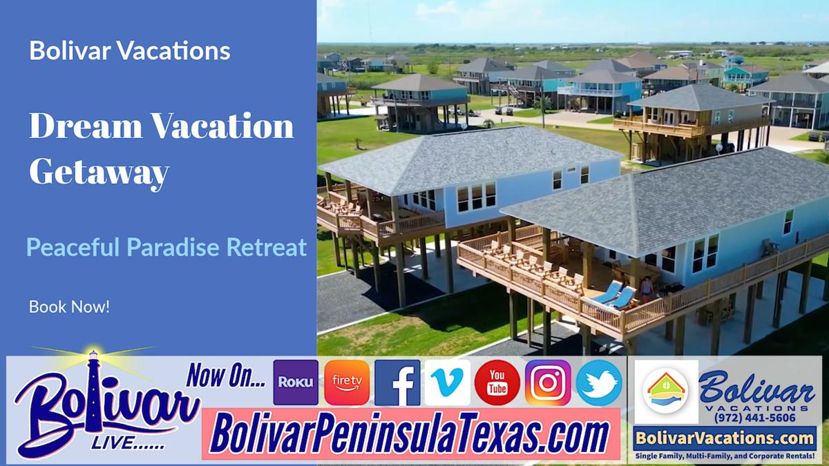 Vacation Rental Preview On Bolivar Peninsula, Texas, Sol Shine.