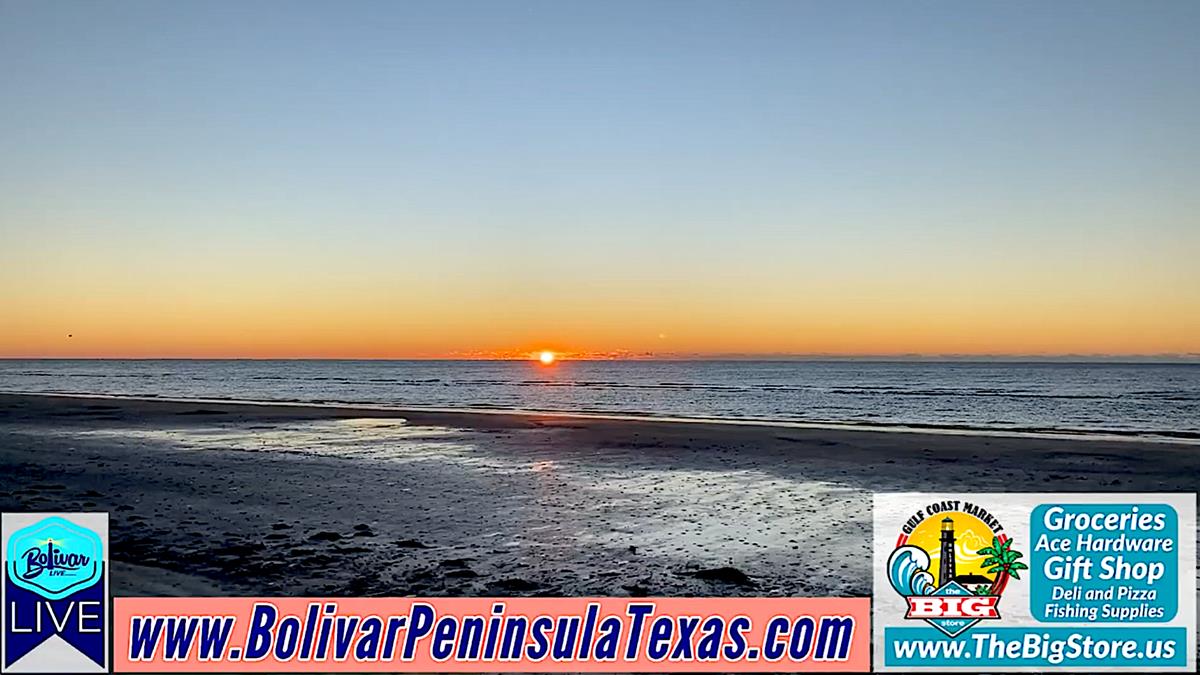 Waking Up To A Painted Sky Sunrise In Crystal Beach, Texas.