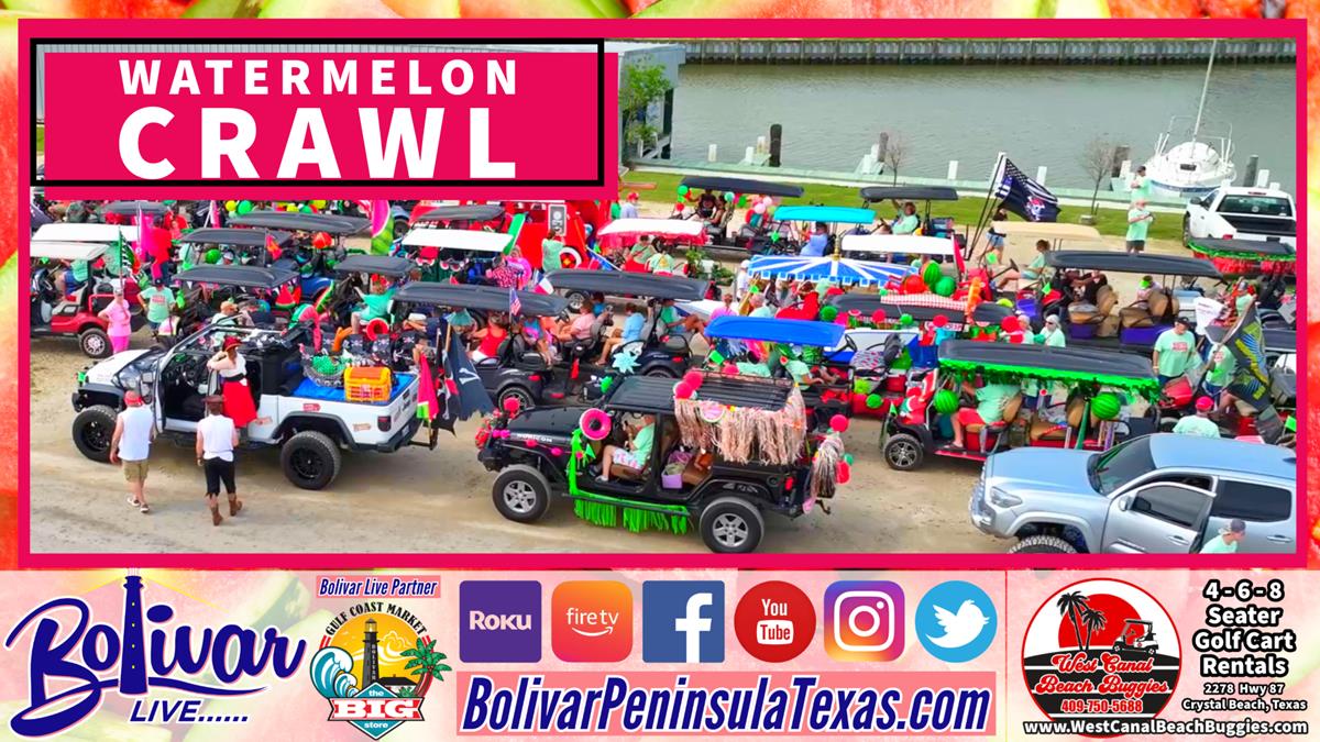 Watermelon Crawl Review 2024, With Bolivar Live In Crystal Beach, Texas.