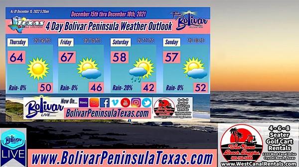 Weekly Weather And Weekend Outlook, Today Beachfront In Crystal Beach, Texas