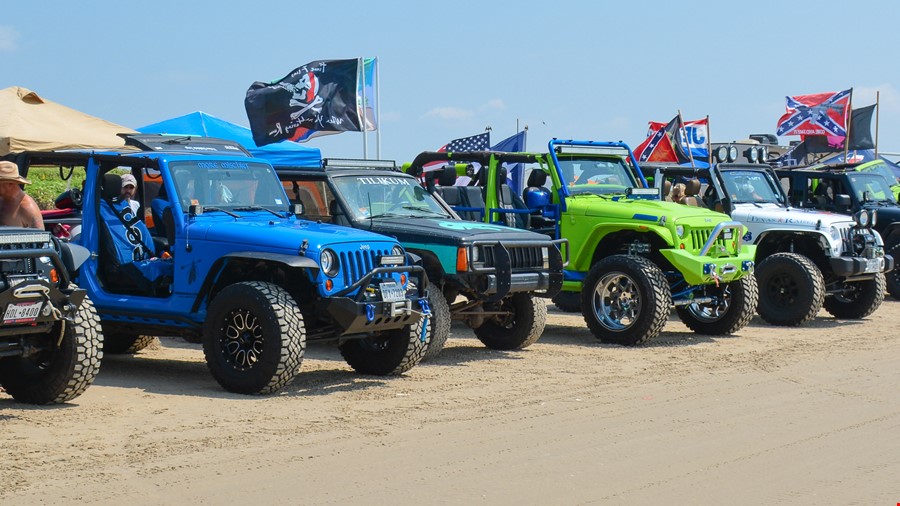 Crystal Beach Texas, Jeeps Enjoy Our Sandy Beach For The weekend.