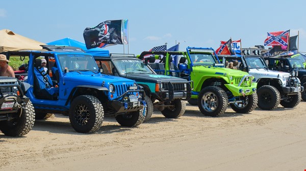 Crystal Beach Texas, Jeeps Enjoy Our Sandy Beach For The weekend.