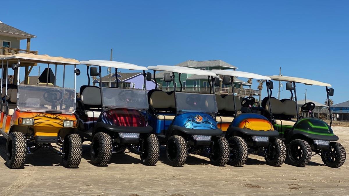 Bolivar Peninsula Golf Cart Rentals - get around the peninsula the easy  way! Crystal Beach, Port Bolivar, Caplen, Gilchrist, and High Island