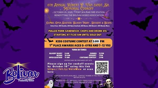 <a href="/Event-2025-10-25-6Th-Annual-Robert-P-Van-Zandt-Sr-Memorial-Cookoff" itemprop="url">6th Annual Robert P. Van Zandt Sr. Memorial Cookoff</a>