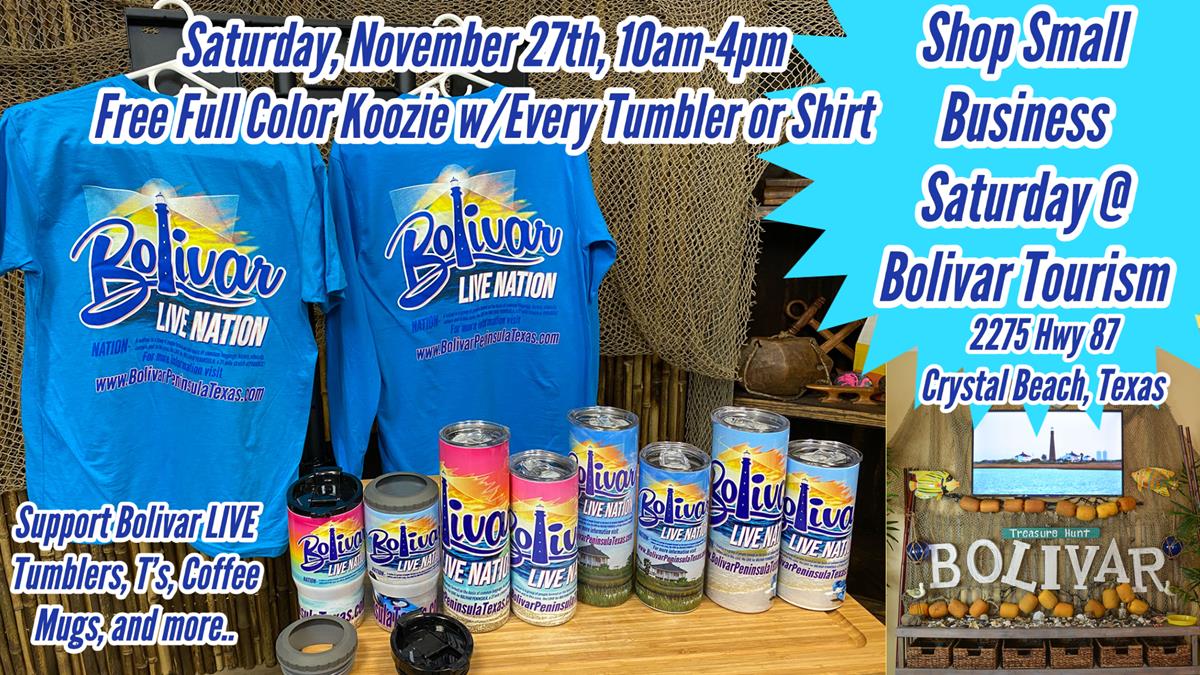 Bolivar Peninsula Tourism Shop Small Business Saturday Sale