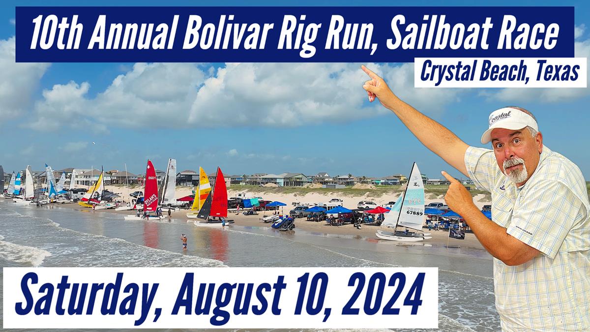 Bolivar Rig Run, Sailboat Race Beachfront, Crystal Beach, Texas