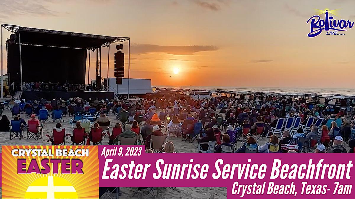Easter Sunrise Service Beachfront, Crystal Beach, Texas