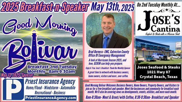 <a href="/Event-2025-5-13-Good-Morning-Bolivar-FREE-Breakfast-With-A-Speaker" itemprop="url">Good Morning Bolivar, FREE Breakfast With A Speaker</a>
