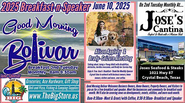 <a href="/Event-2025-6-10-Good-Morning-Bolivar-FREE-Breakfast-With-A-Speaker" itemprop="url">Good Morning Bolivar, FREE Breakfast With A Speaker</a>