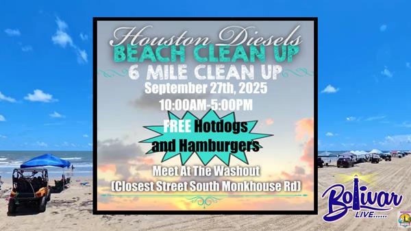 <a href="/Event-2025-9-27-Houston-Diesels-Beach-Clean-Up" itemprop="url">Houston Diesels Beach Clean Up </a>