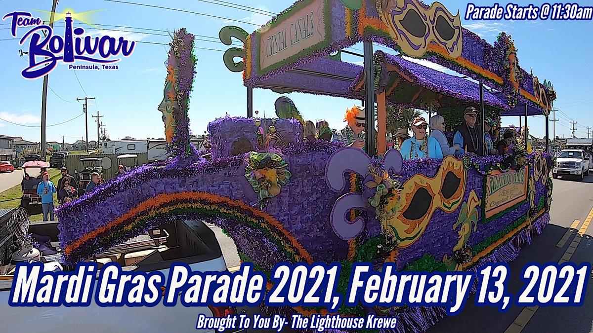 Mardi Gras Parade 2021 Crystal Beach, Texas.