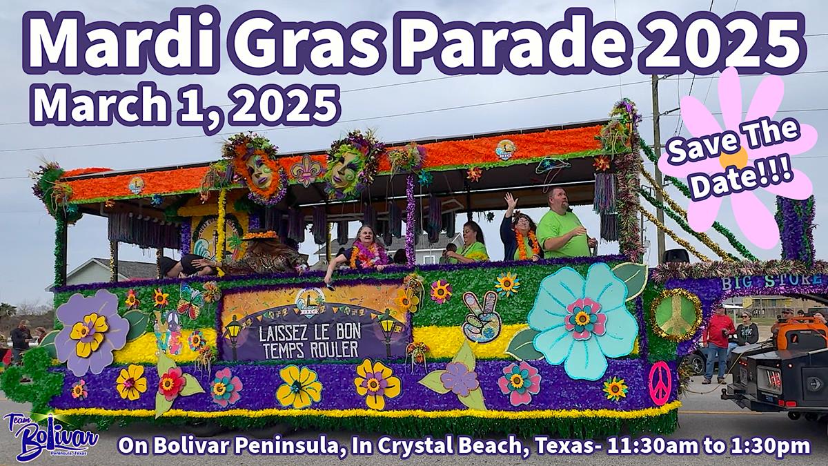 Mardi Gras Parade, Crystal Beach, Texas 2025