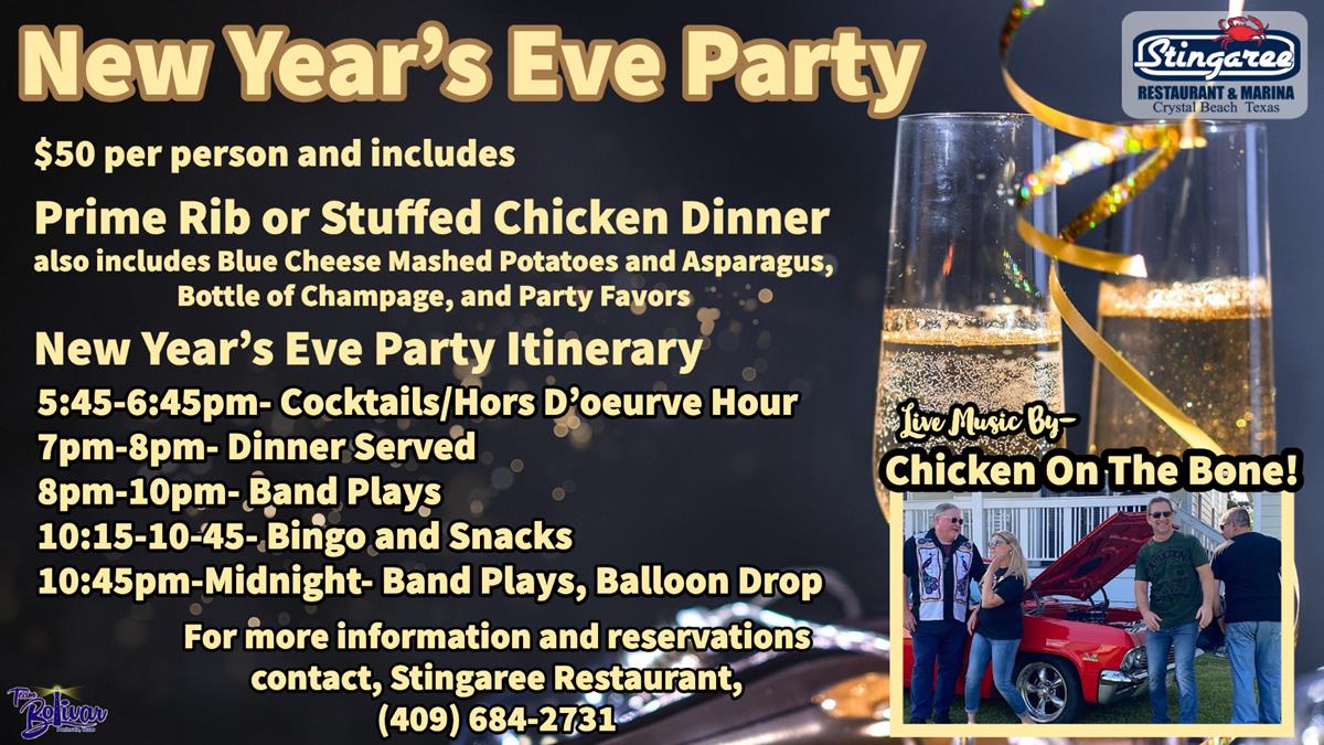 Stingaree New Year's Eve Party On The Bay.